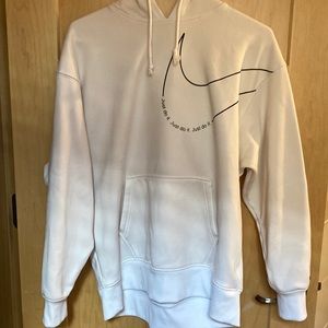 white/nike hoodie/ therma-fit/ size small